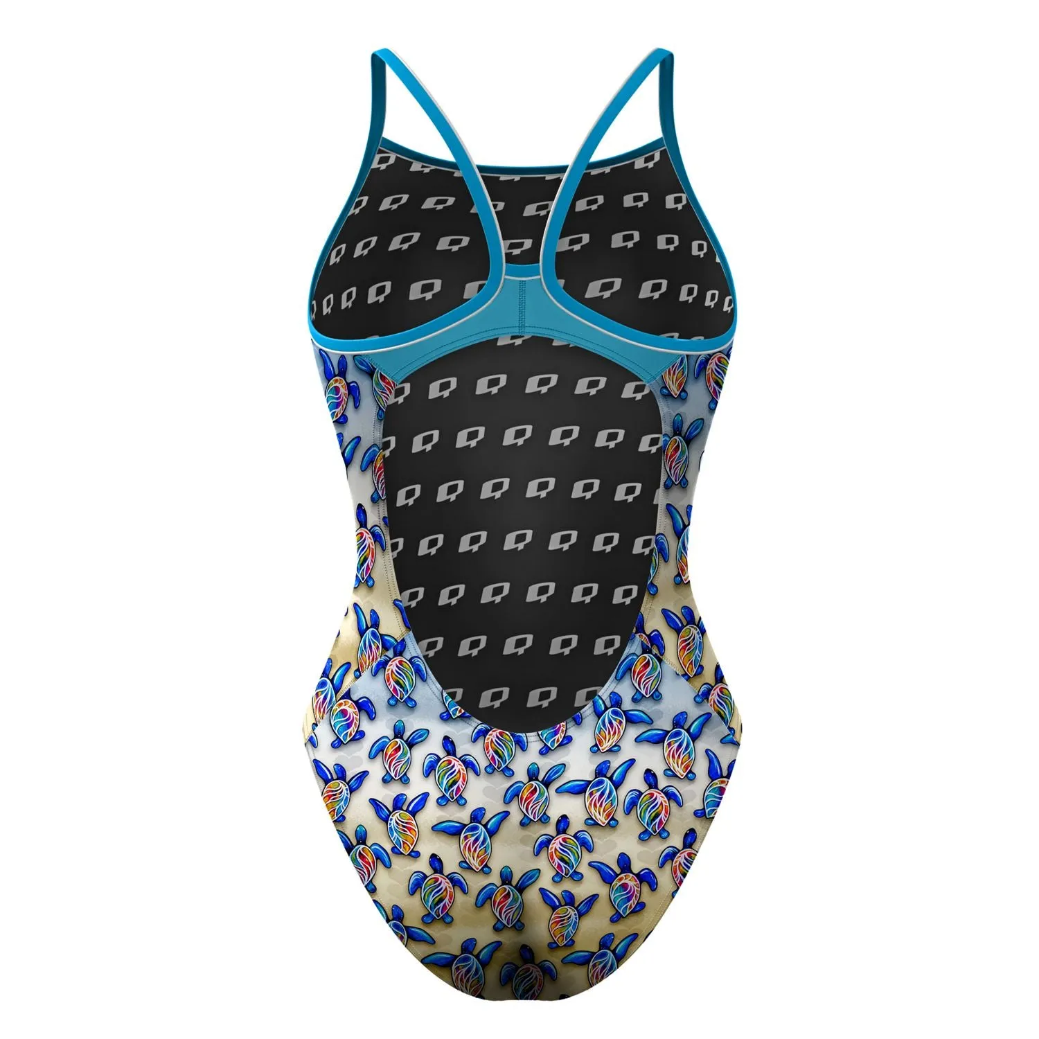 Turtle Trot Skinny Strap Swimsuit