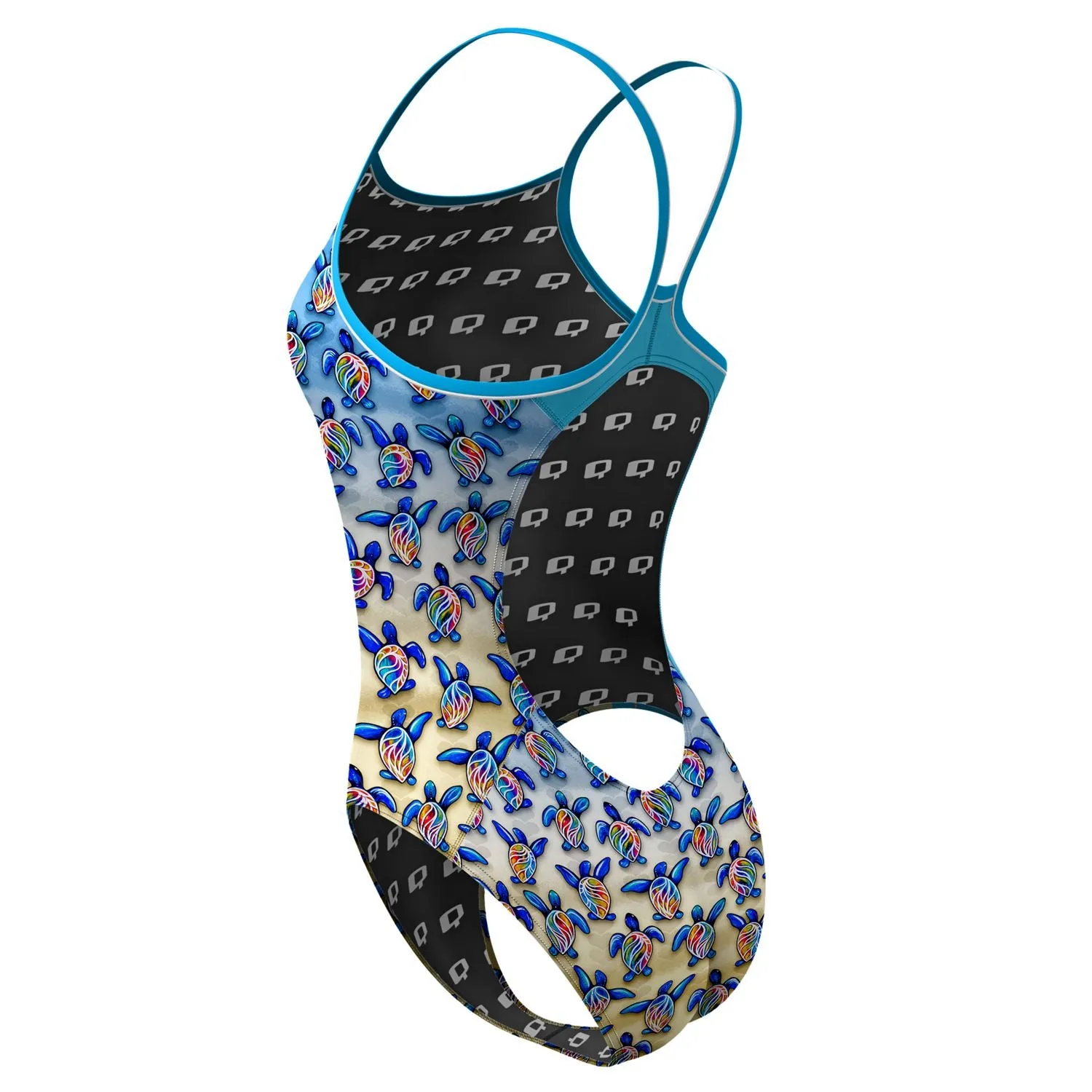 Turtle Trot Skinny Strap Swimsuit