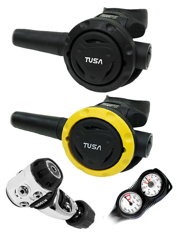 TUSA RS1001 Regulator Set: R1000 / S0001 / SS0001 Octopus & Free Termo Gauge