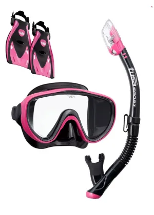 Tusa Serene Adult Travel Mask/Snorkel/Fin Pack