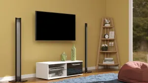 TV STAND SANDY 100CM WHITE/BLACK GLOSS