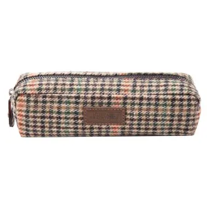 Tweed Check Travel Pouch