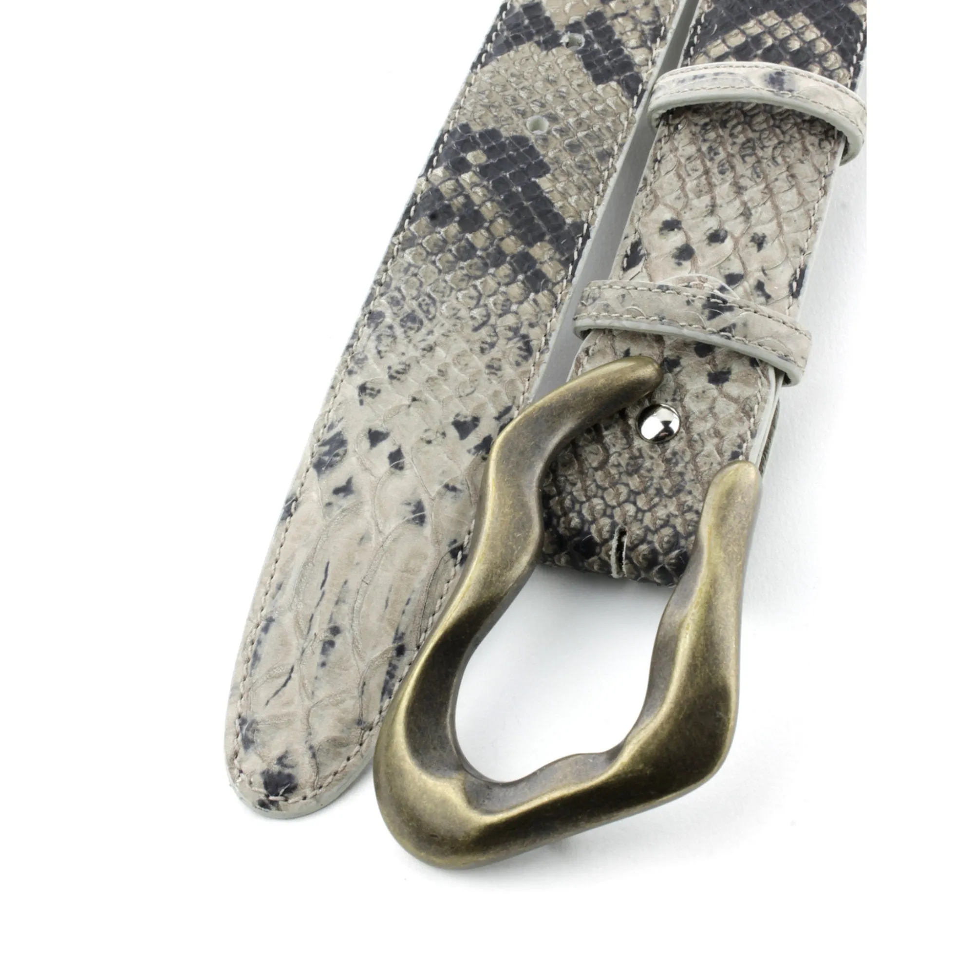 Twig mock python swirl belt