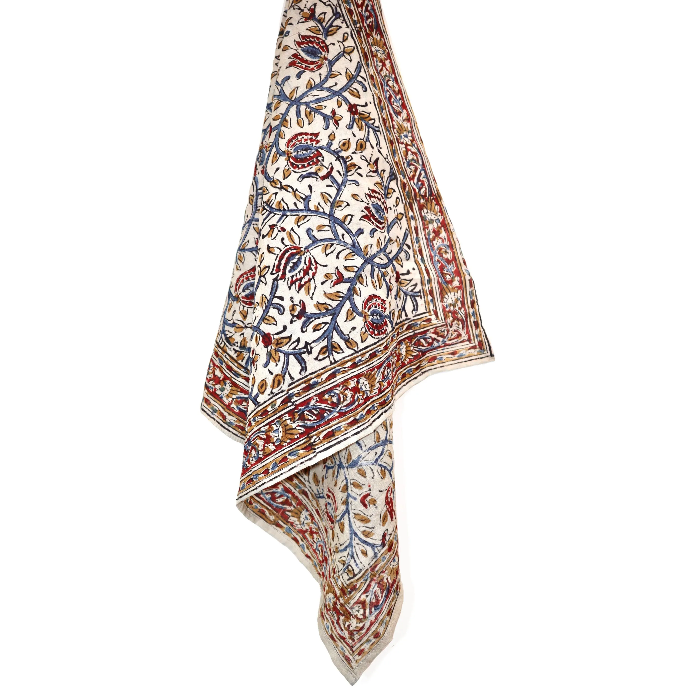 Twilight Petal - Kalamkari Cotton Bandana  (KK1407)