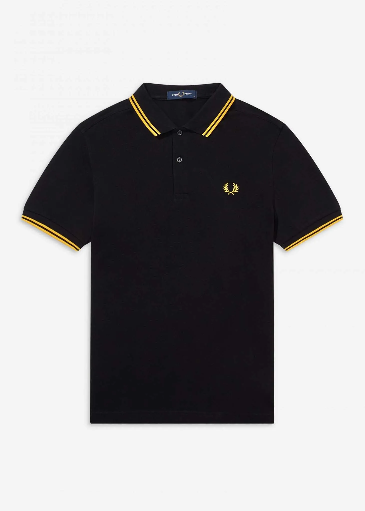 Twin tipped aw polo - black / new yellow