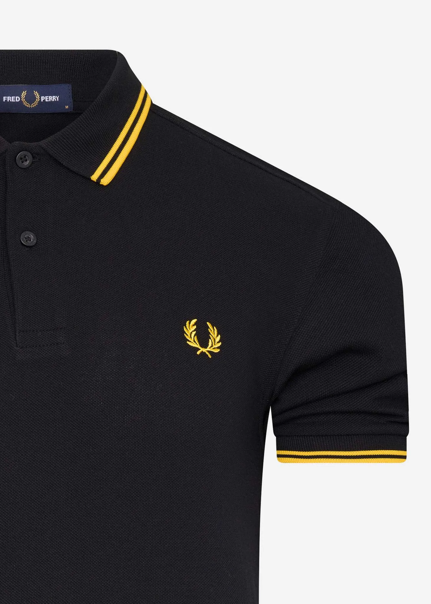 Twin tipped aw polo - black / new yellow