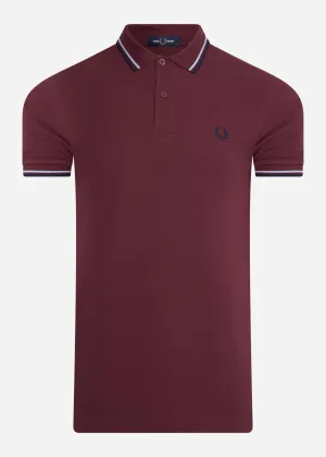 Twin tipped fred perry shirt - aubergine