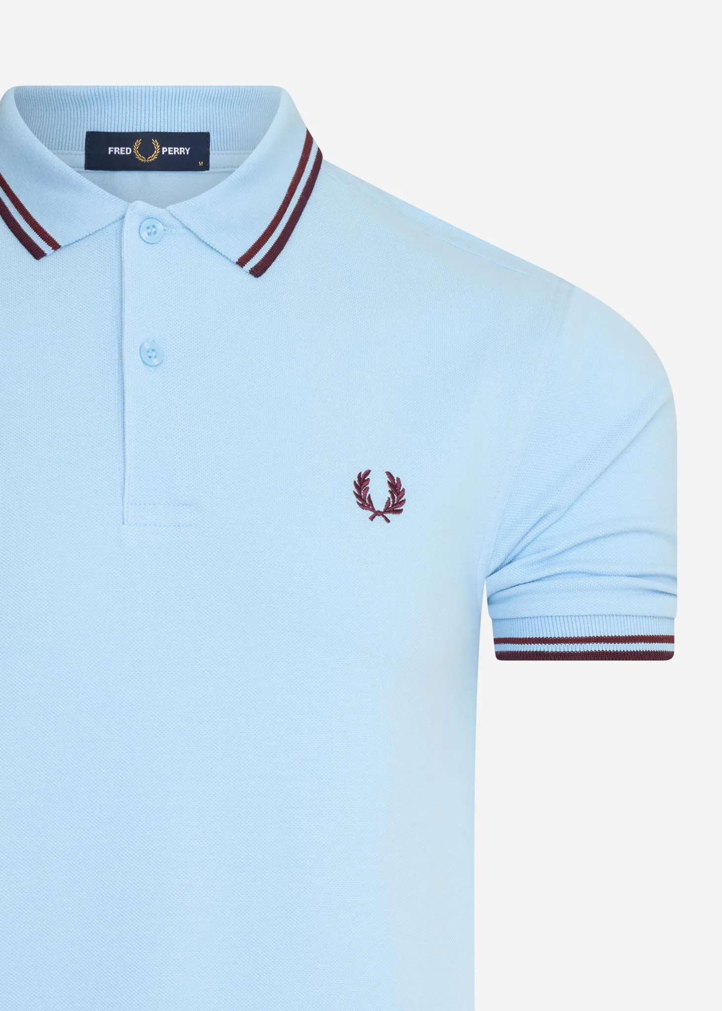 Twin tipped fred perry shirt - glac port mahogany