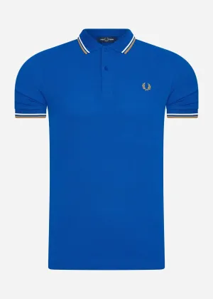 Twin tipped fred perry shirt - mid blue