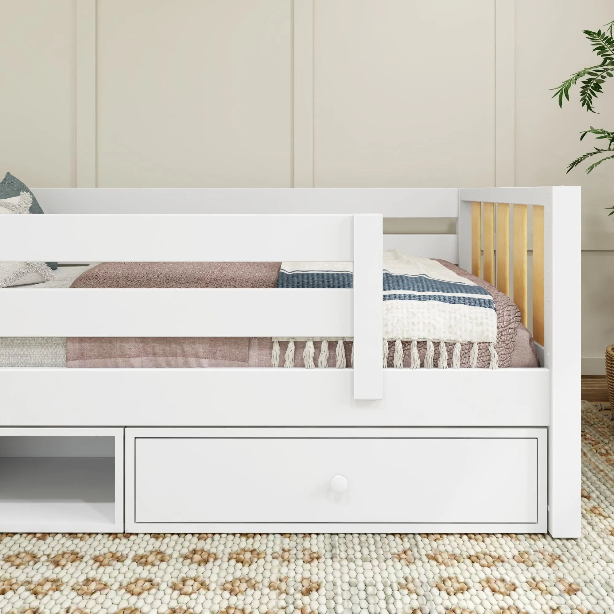 Twin Toddler Bed with Dresser and Cubbie