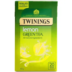 TWININGS OF LONDON GREEN TEA & LEMON 40G