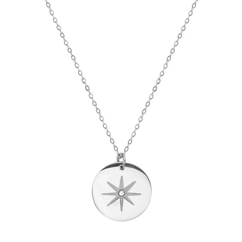 Twinkle S/Steel Silver Pendant & Chain