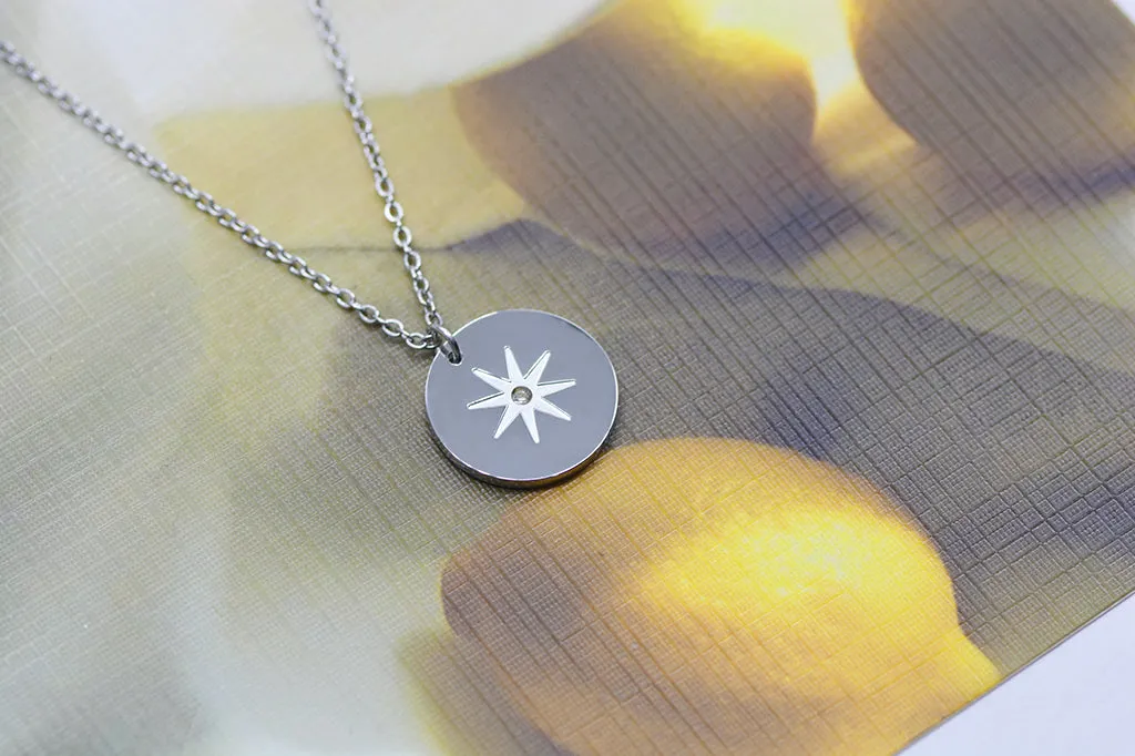 Twinkle S/Steel Silver Pendant & Chain