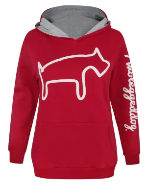 Two Legged Dog Puff Print Women's Hoodie