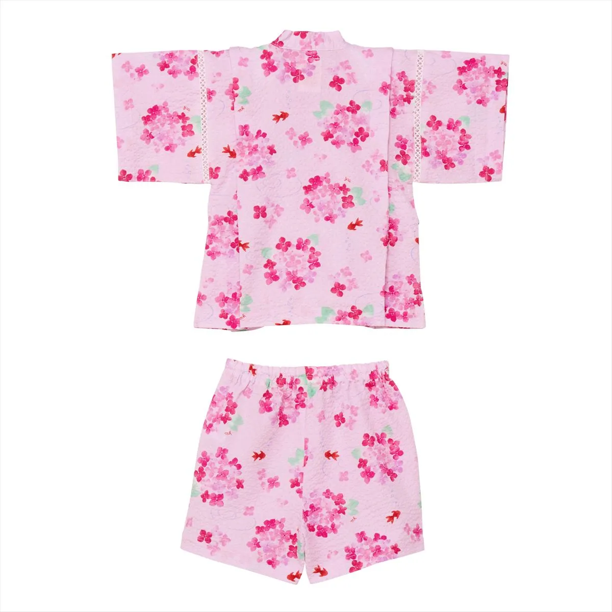 Two-Piece Floral Ripple Kimono Jinbei