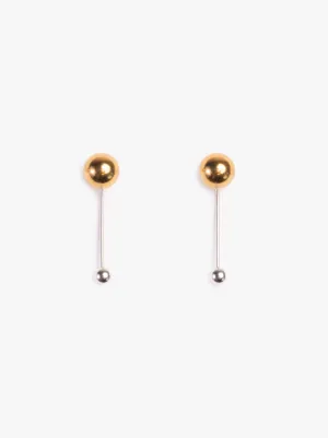 Two-Tone Sphere Drop Earrings