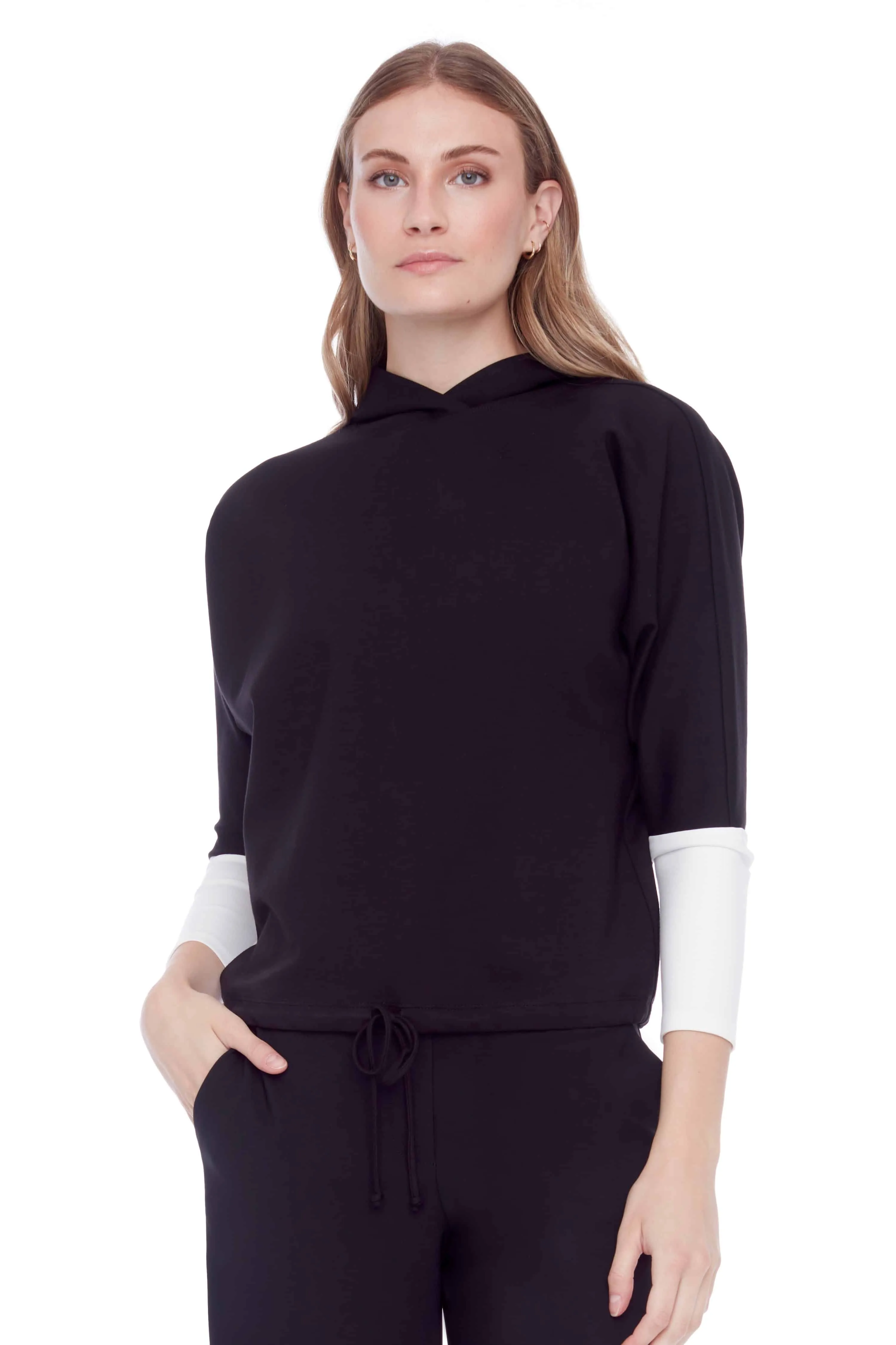 TYLER MADISON  CROP TOP HOODIE ARMBAND