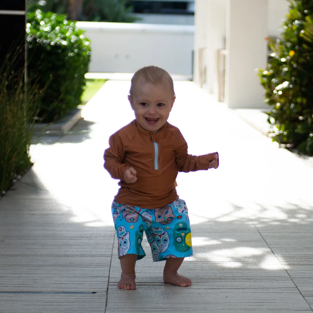 Tyoub Kids Board Shorts  Recycled Material Skulls Amigo