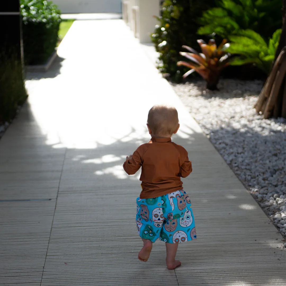 Tyoub Kids Board Shorts  Recycled Material Skulls Amigo