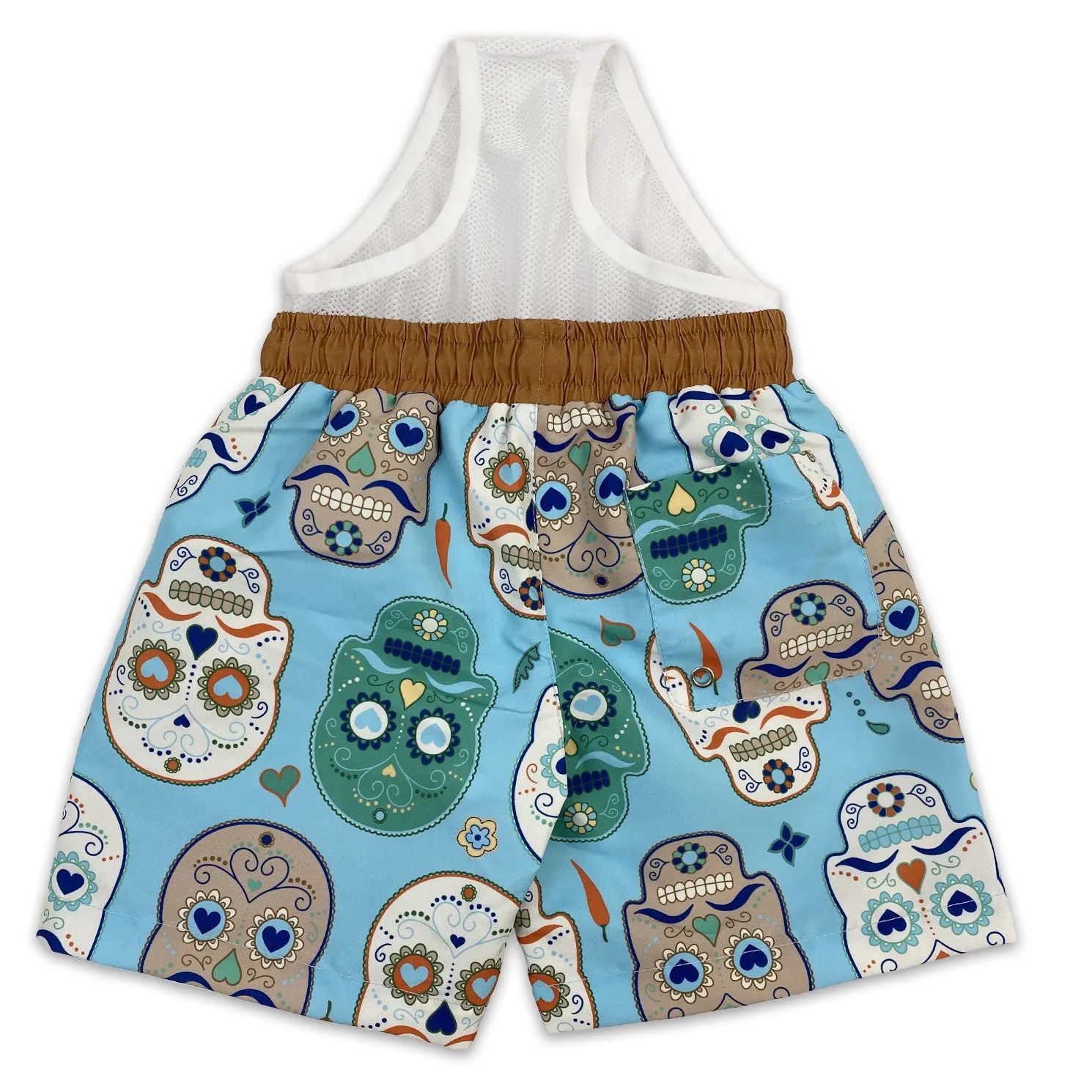 Tyoub Kids Board Shorts  Recycled Material Skulls Amigo