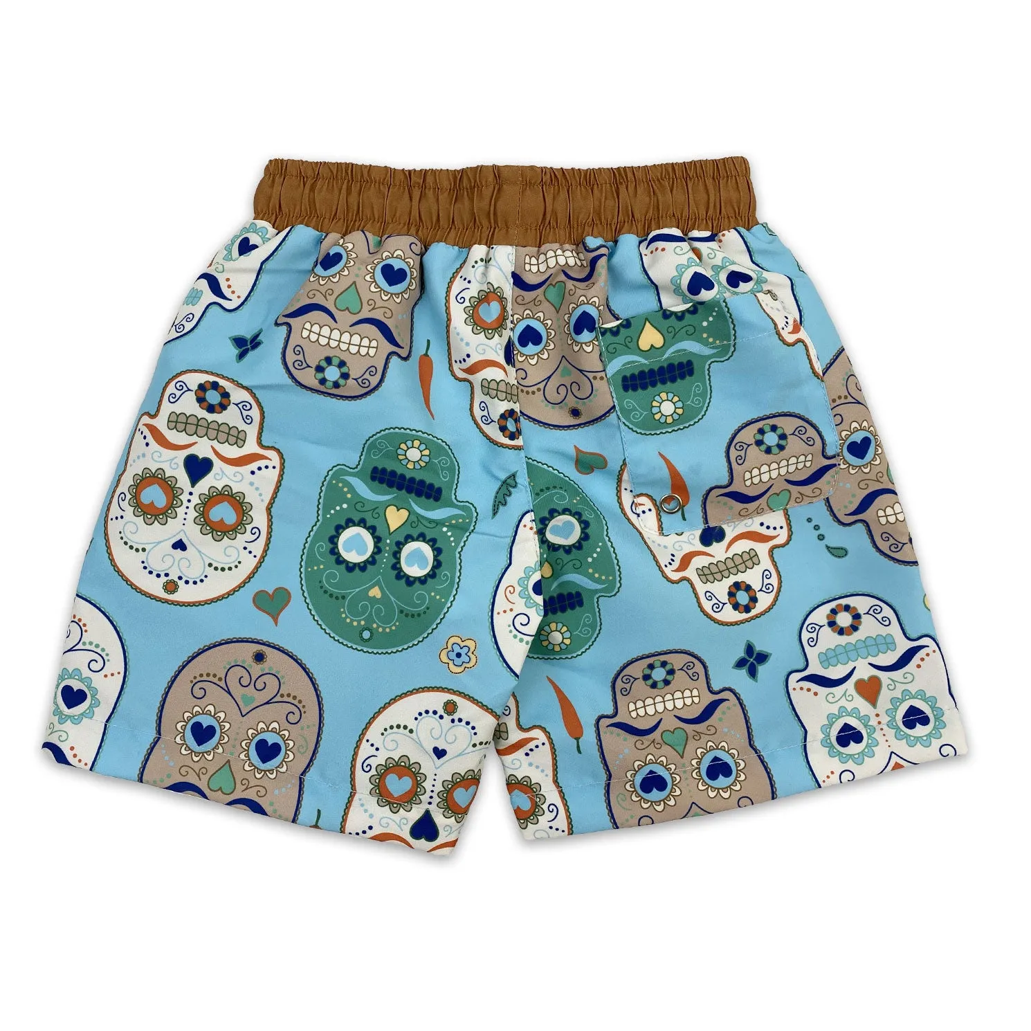 Tyoub Kids Board Shorts  Recycled Material Skulls Amigo