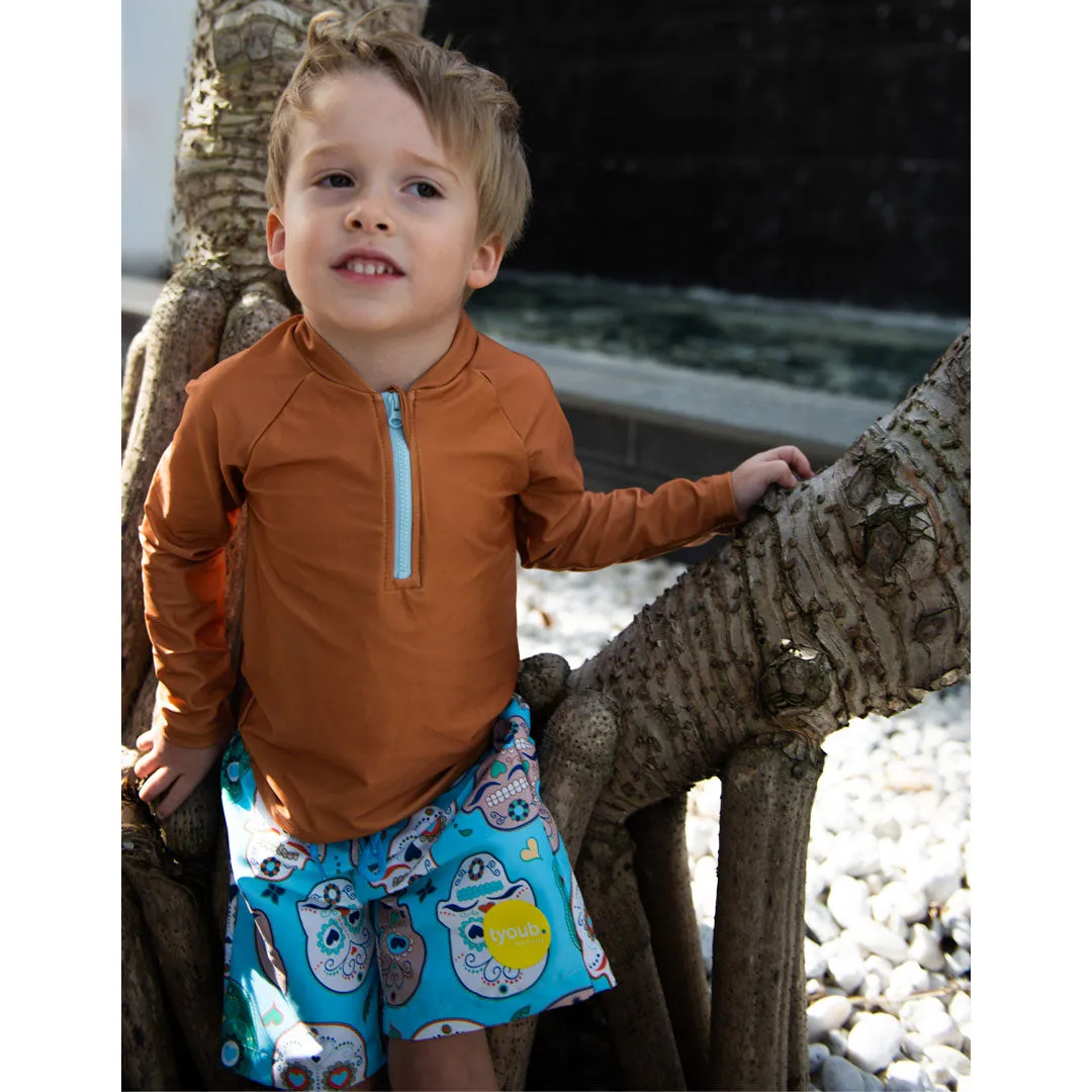 Tyoub Kids Board Shorts  Recycled Material Skulls Amigo