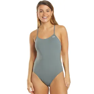 TYR - Solid Durafast One Cutoutfit Swimsuit - Dark Grey