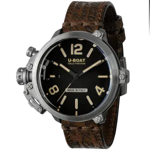 U-Boat Men's Watch Capsule 50mm Limited Edition Black Brown 8807