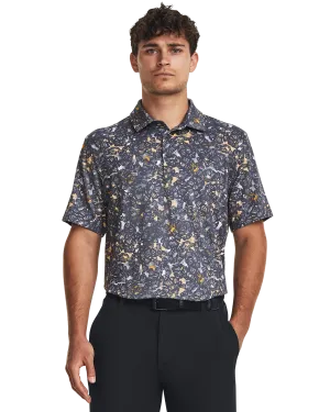 UA Playoff 3.0 Printed Polo M - Gray/Messa Yellow