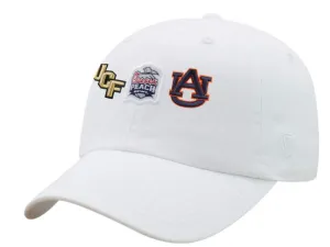 UCF Knights Auburn Tigers 2018 Peach Bowl White Adj Slouch Hat Cap