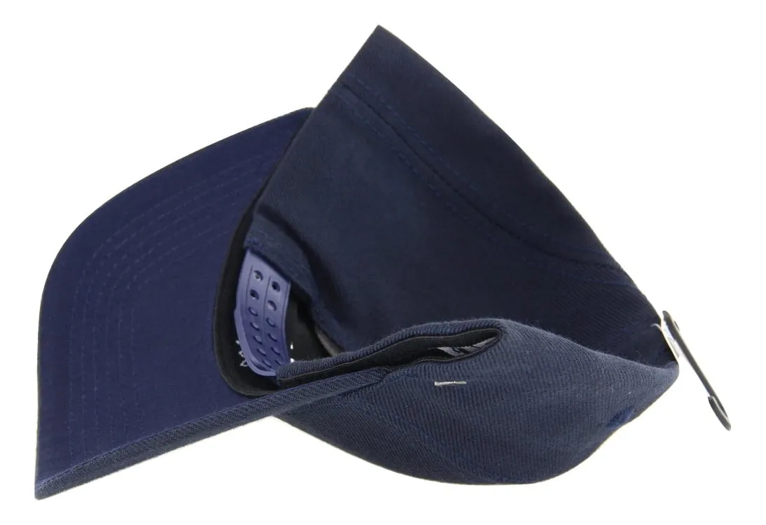 UFLEX 6 Panel Fitted Curved Cap - Navy