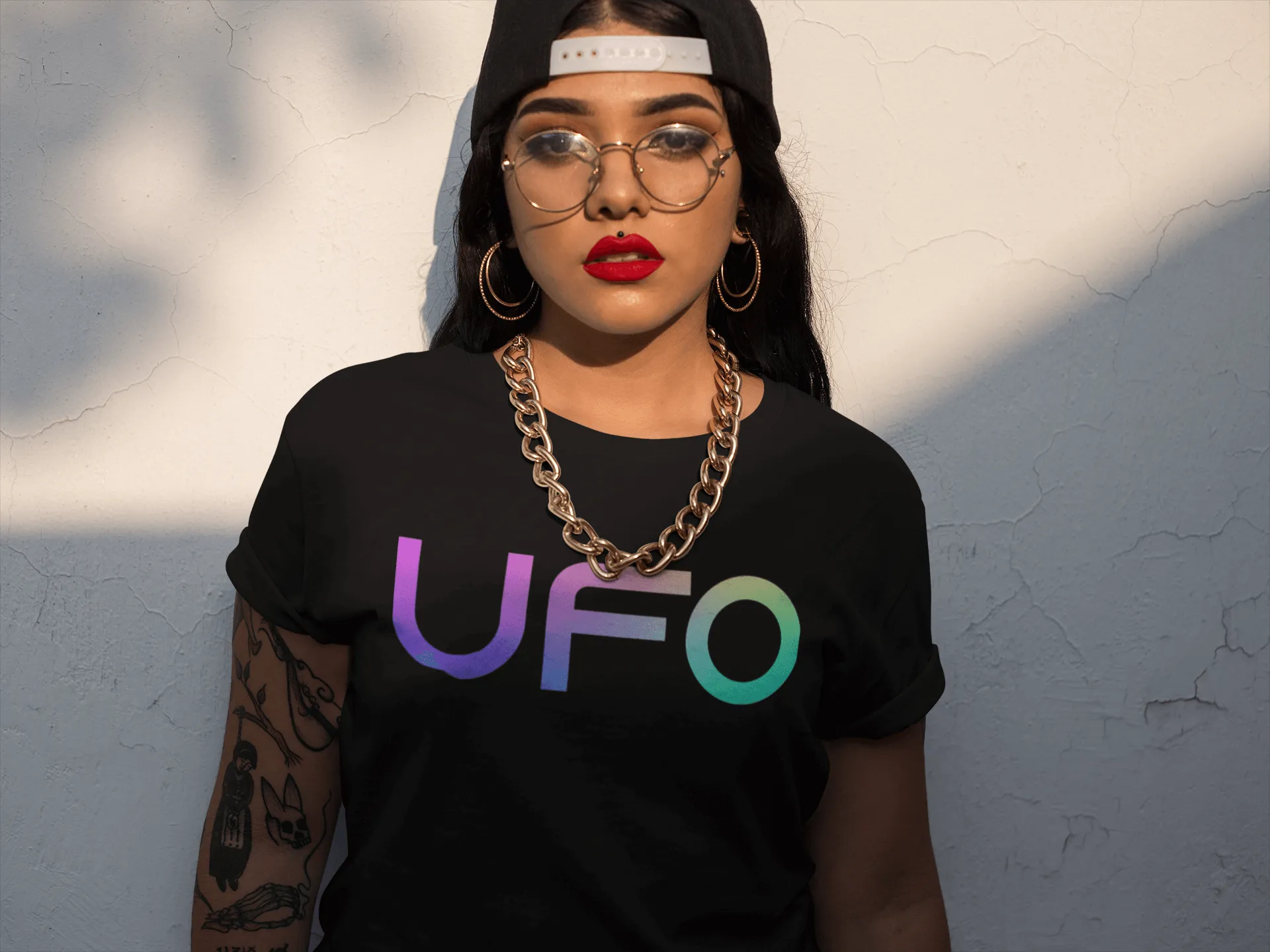 UFO - Color Gradient Tee - NASA - UFO Funny Tee