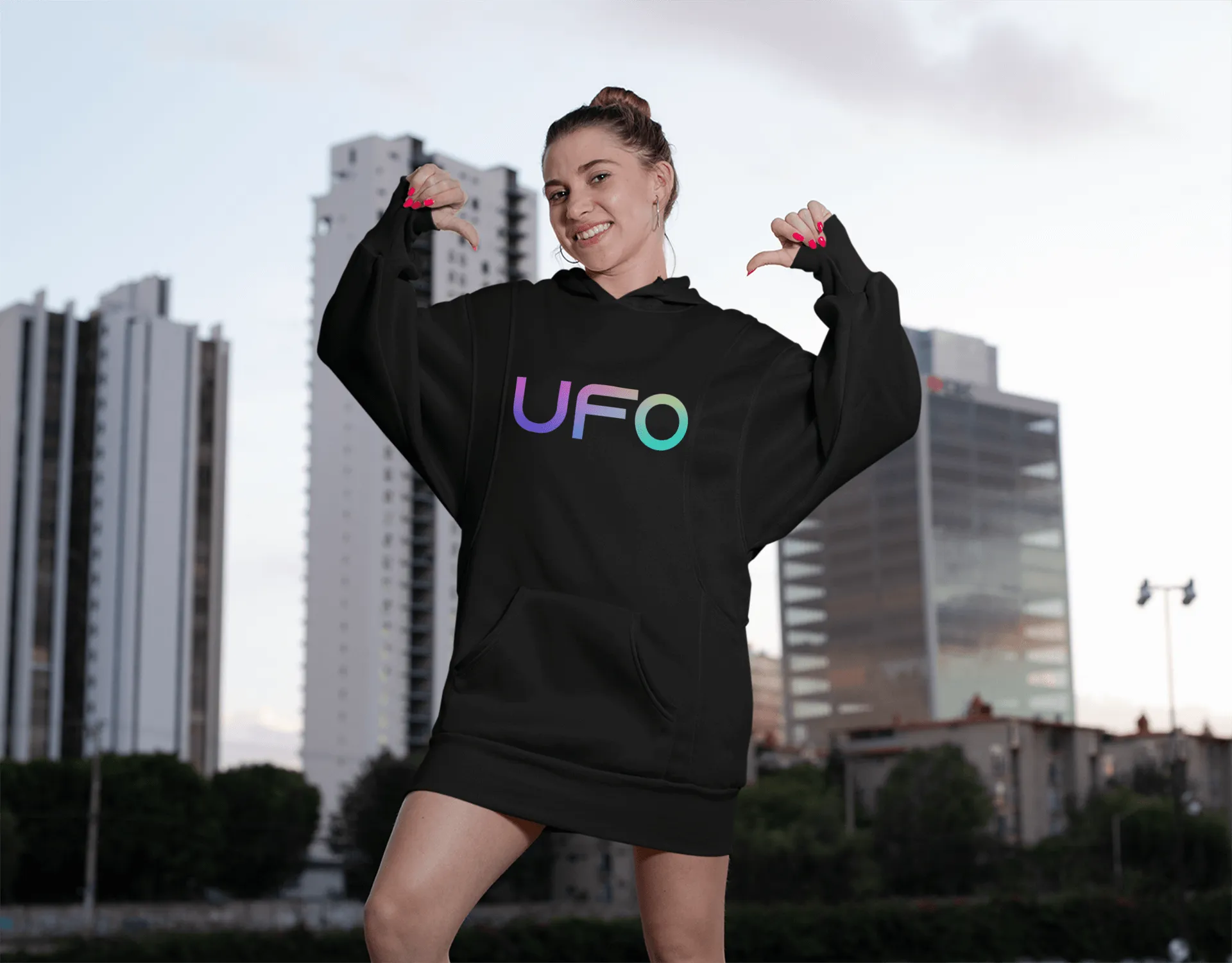 UFO - Color Gradient Tee - NASA - UFO Funny Tee