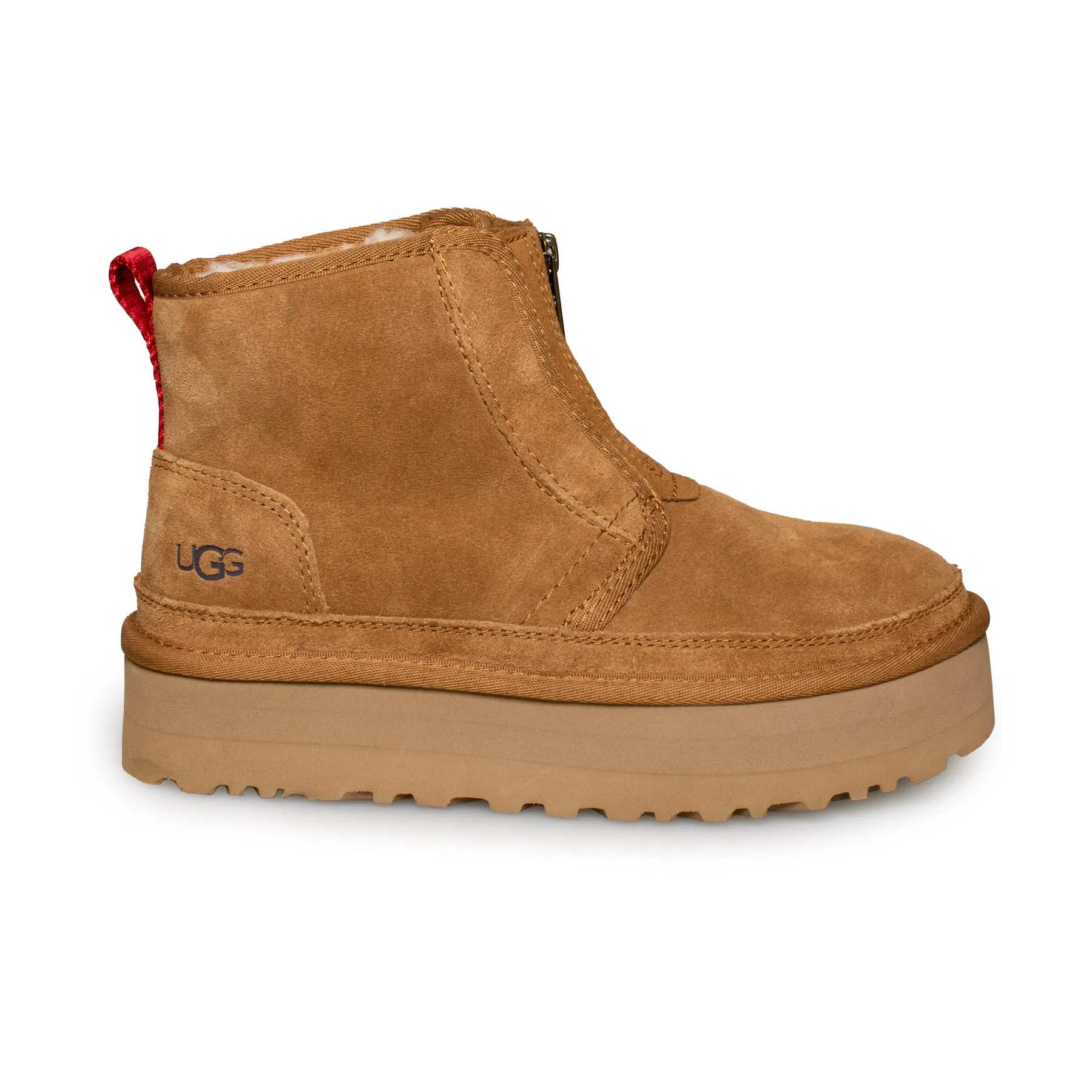 UGG Neumel Platform Zip Chestnut Boots - Women's