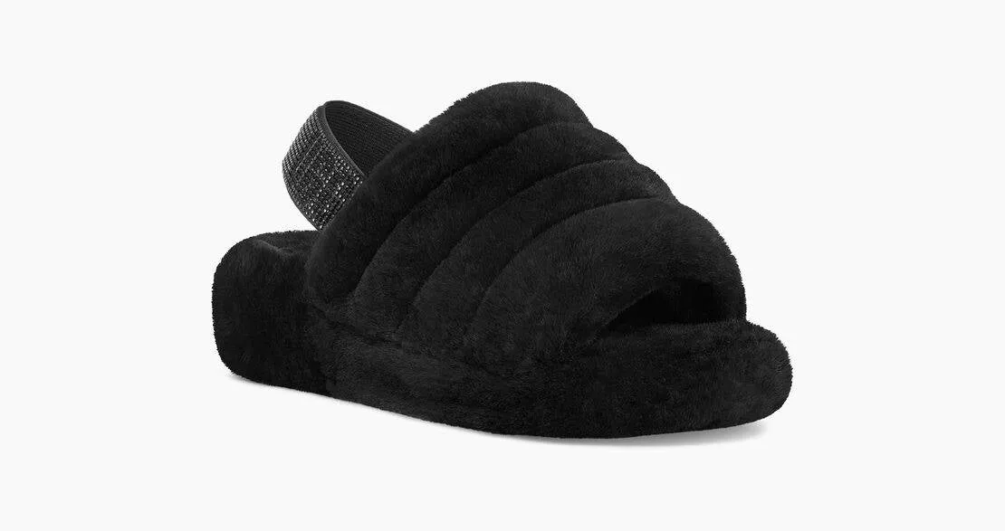 UGG Womens Fluff Yeah Bling Black