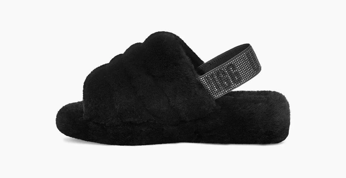 UGG Womens Fluff Yeah Bling Black