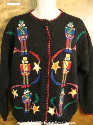 Ugly Christmas Sweater with Colorful Nutcrackers