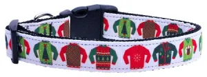 Ugly Sweater Nylon Dog Collar Sm