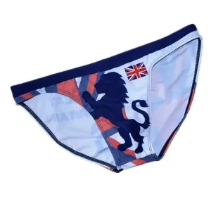 UK Lion Flag Low Cut Swim Brief