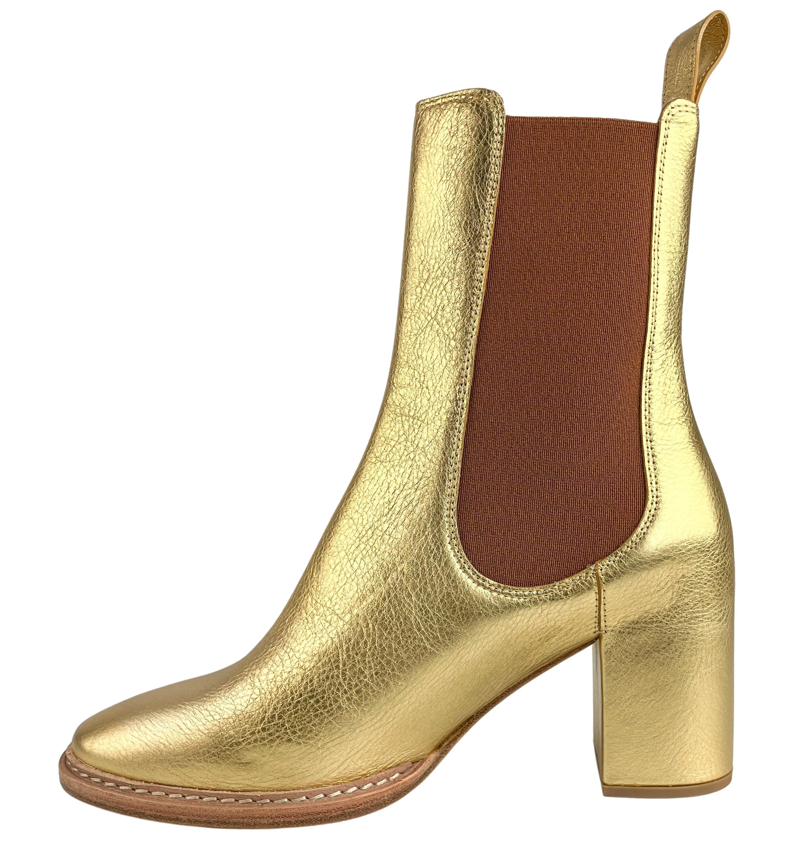 Ulla Johnson Tayrn Chelsea Boot in Gold