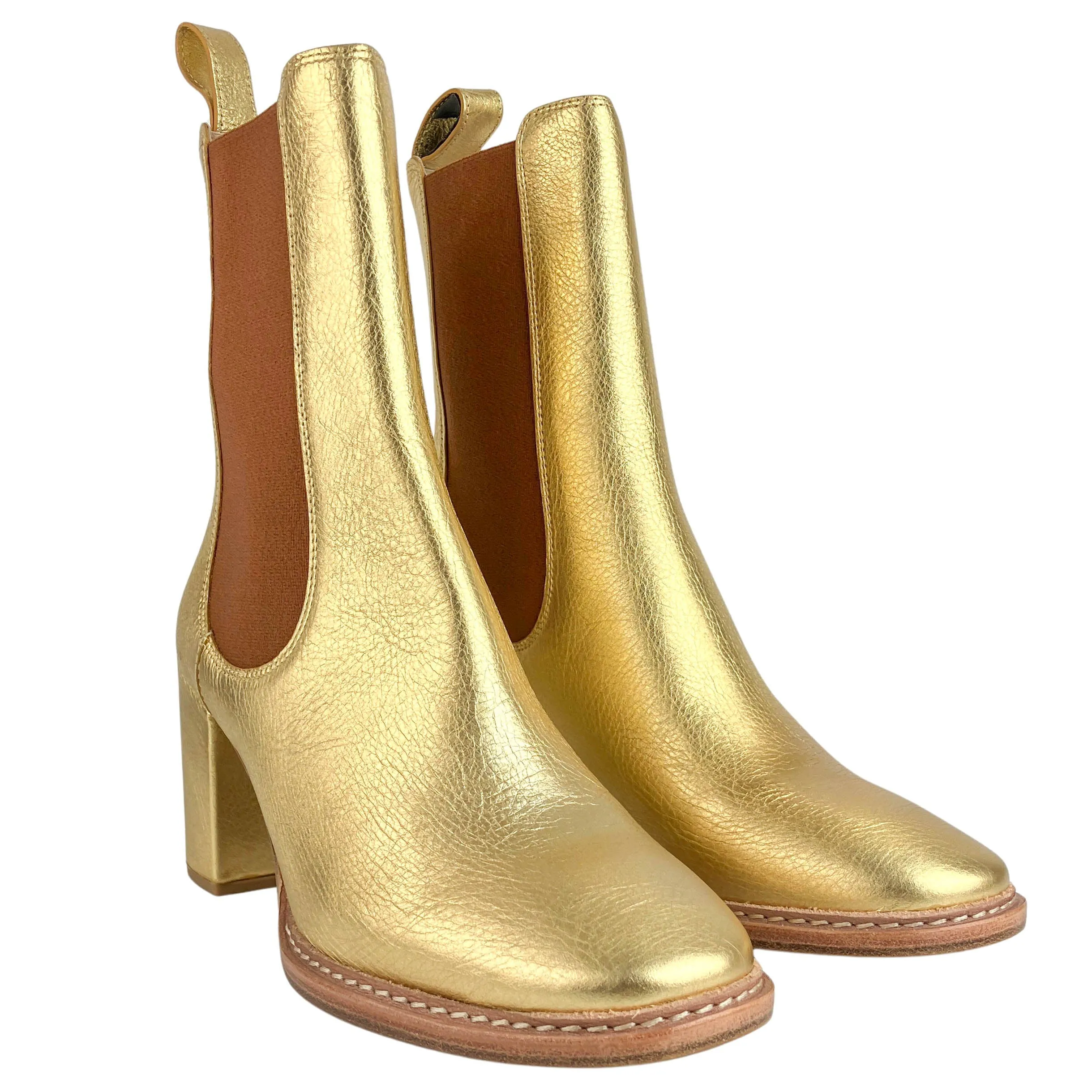 Ulla Johnson Tayrn Chelsea Boot in Gold