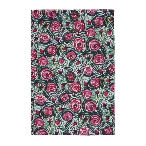 Ulster Weavers Cotton Tea Towel in Pink - Rose Garden