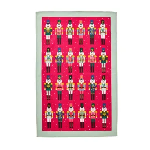 Ulster Weavers Recycled Cotton Tea Towel - Nutcracker Parade (Red)