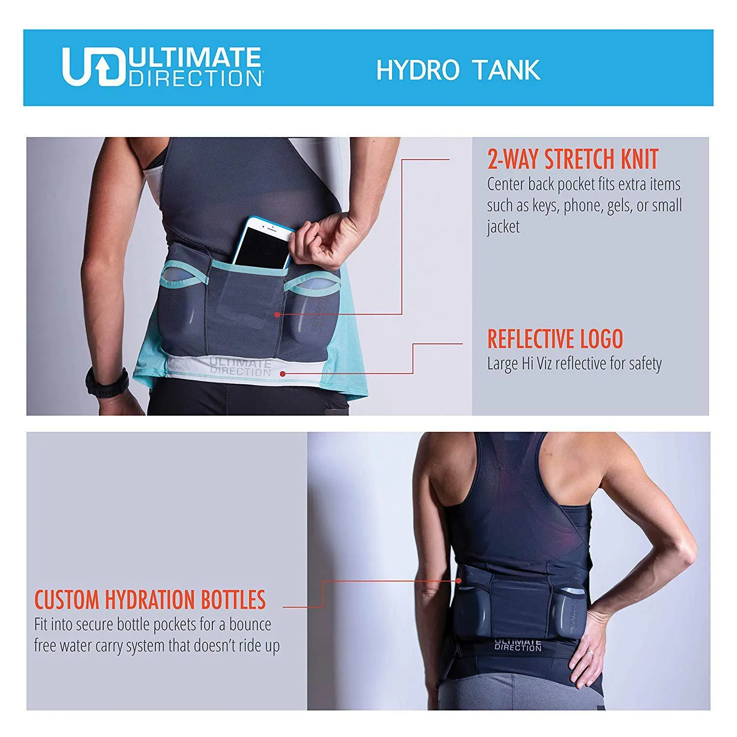 Ultimate Direction Womens Hydro Tank Running Top