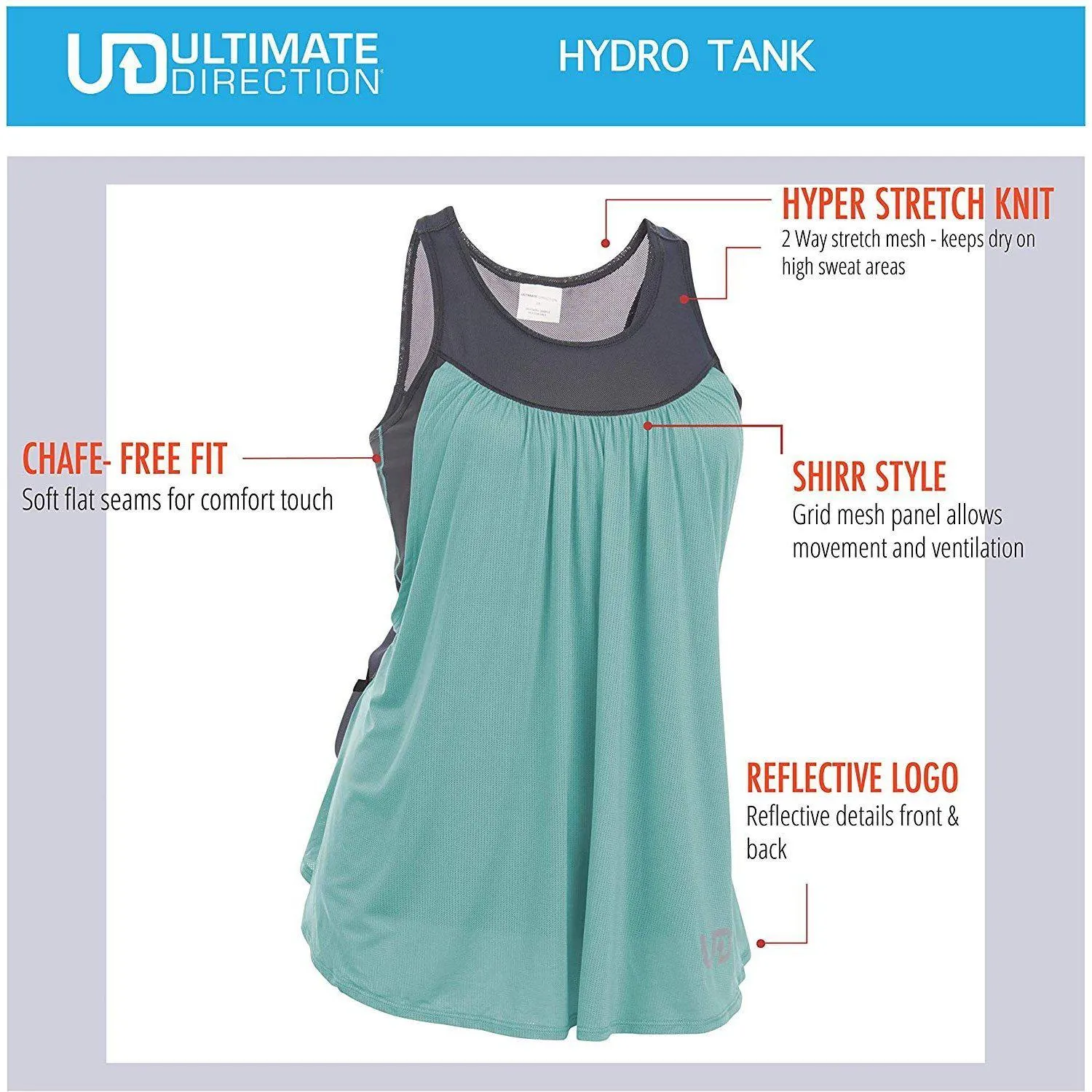 Ultimate Direction Womens Hydro Tank Running Top