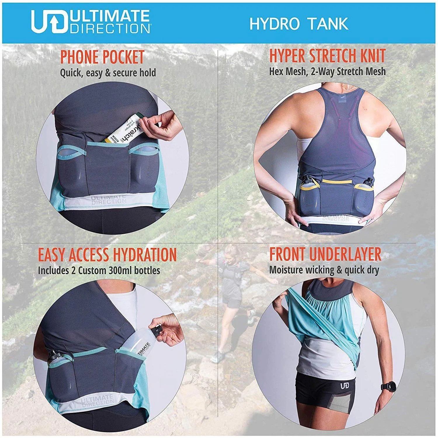 Ultimate Direction Womens Hydro Tank Running Top