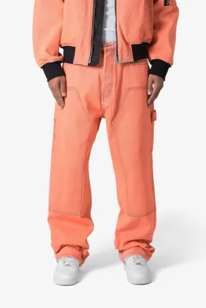 Ultra Baggy Double Knee Denim - Orange