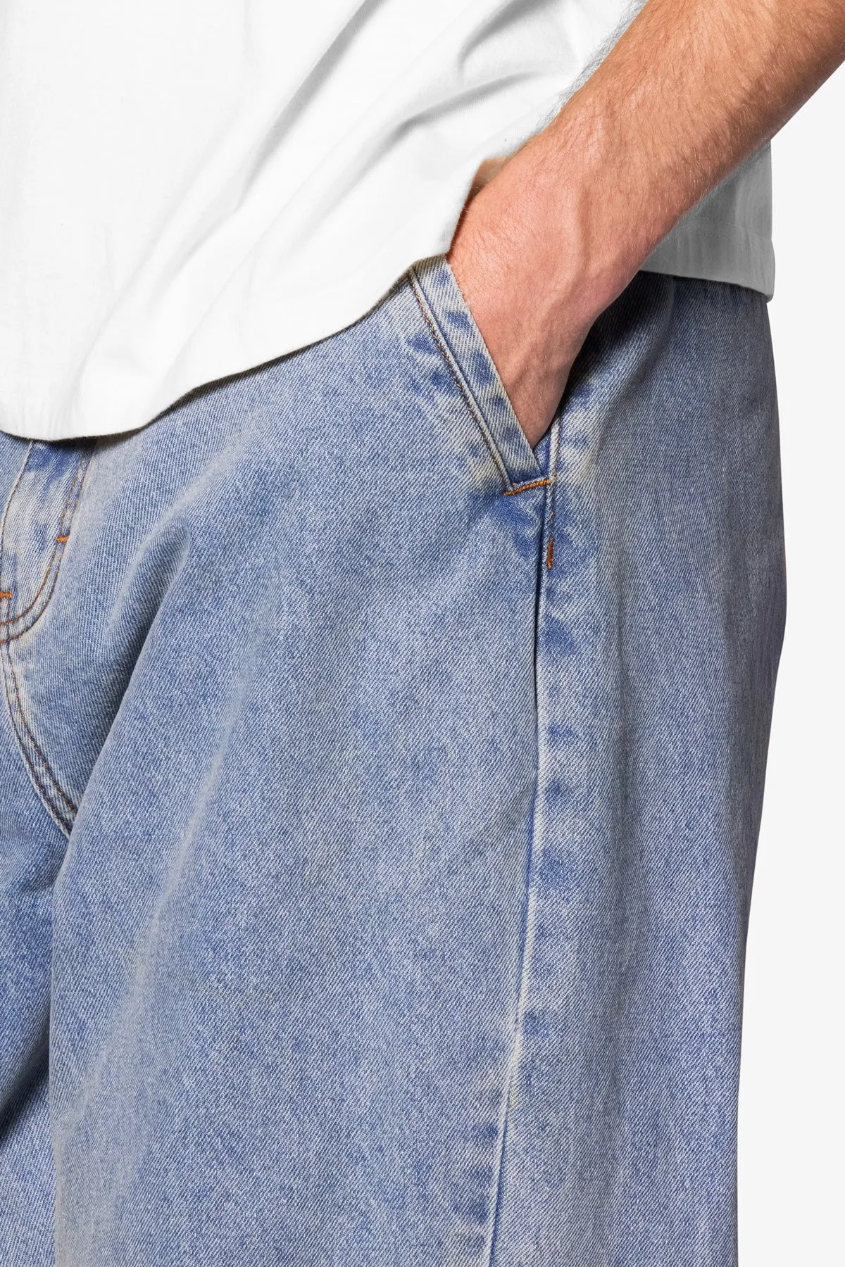 Ultra Baggy Dual Gradient Washed Denim - Blue