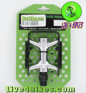 Ultra Cycle Metal Alloy / Steel Pedals  9/16"  - Live 4 Bikes