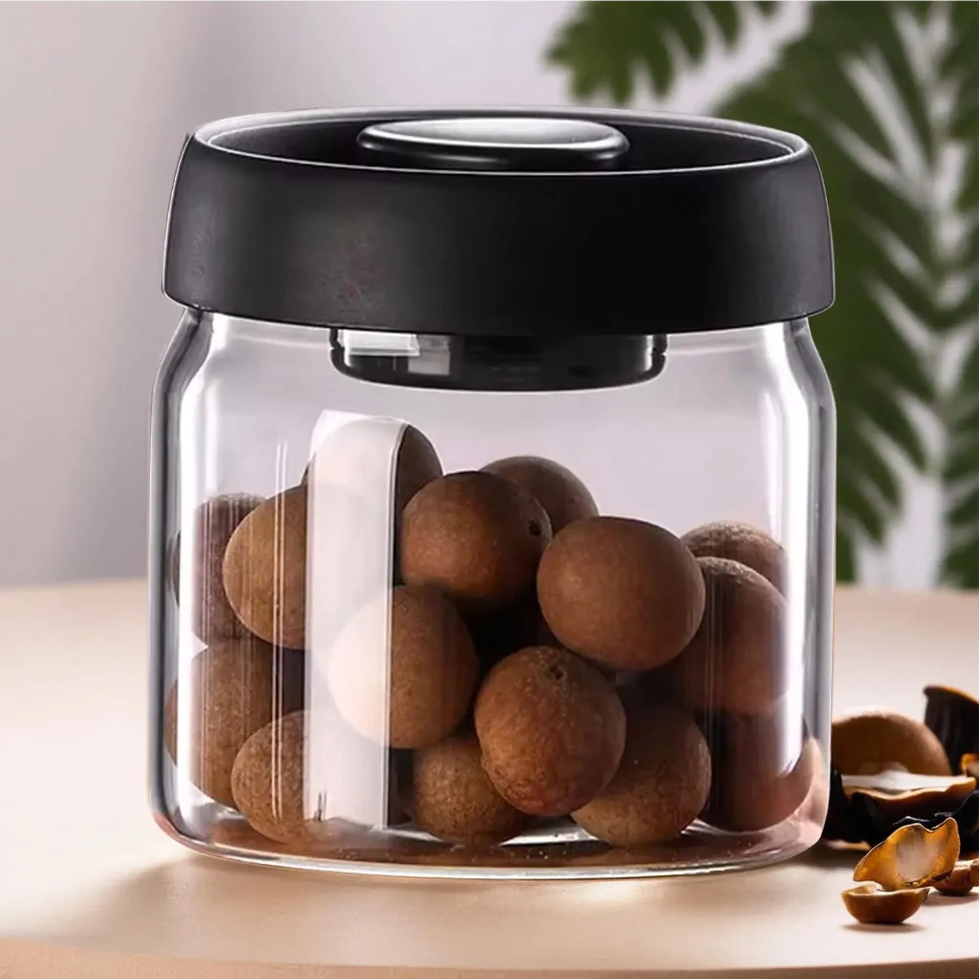 UMAI Borosilicate Glass Jars for Kitchen Storage with Vacuum Plastic lids | 500ml | Multipurpose Airtight Jars for Snacks, Cookies, Spices, Dry Fruits, Nuts, Coffee, Sugar | Transparent